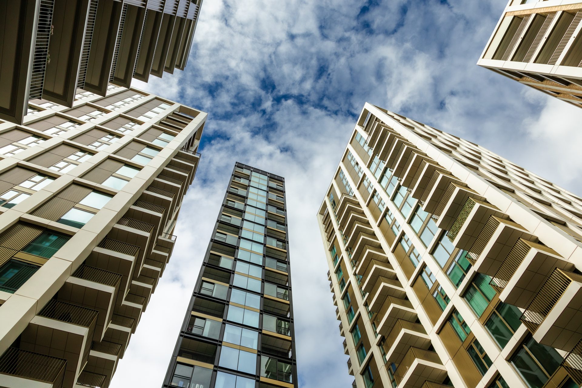 Multiple high rise apartment buildings